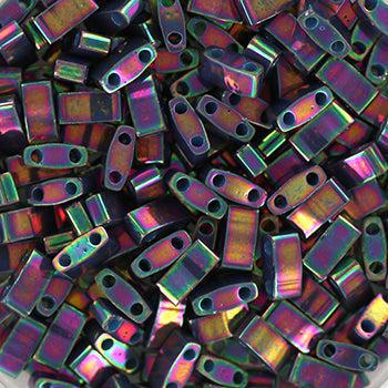 Miyuki Tila TL-1898 opaque luster purple gray rainbow 5x2,3mm - 3 gram-Kralen-Kraaltjes van Renate