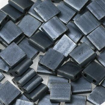 Miyuki Tila TL5-2001 Opaque matte gun metal 5x5mm - 3 gram-Kralen-Kraaltjes van Renate