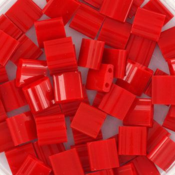 Miyuki Tila TL5-408 Opaque red 5x5mm - 3 gram-Kralen-Kraaltjes van Renate