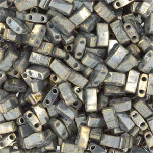 Miyuki Tila TLH-1865 luster smoke gray 5x2,3mm - 3 gram-Kralen-Kraaltjes van Renate