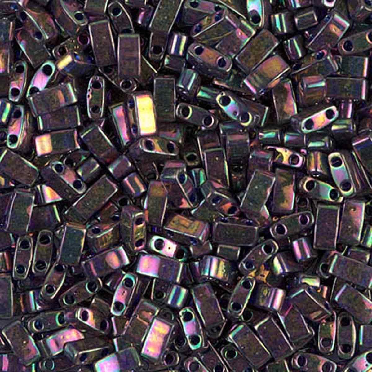 Miyuki Tila half TLH-1893 plum gold luster 5x2,3mm - 3 gram-Kralen-Kraaltjes van Renate