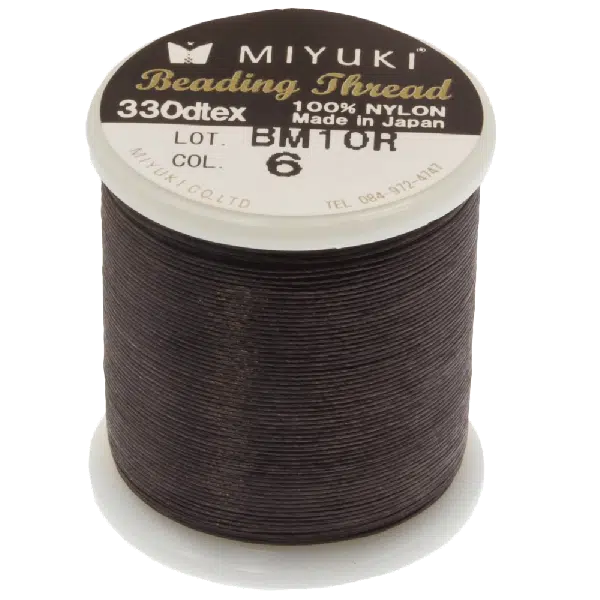 Miyuki beading draad B Donkerbruin - 50 meter-koord-Kraaltjes van Renate
