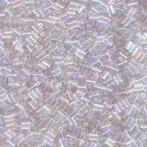 Miyuki bugles 3mm Crystal AB - 5 gram-Kralen-Kraaltjes van Renate