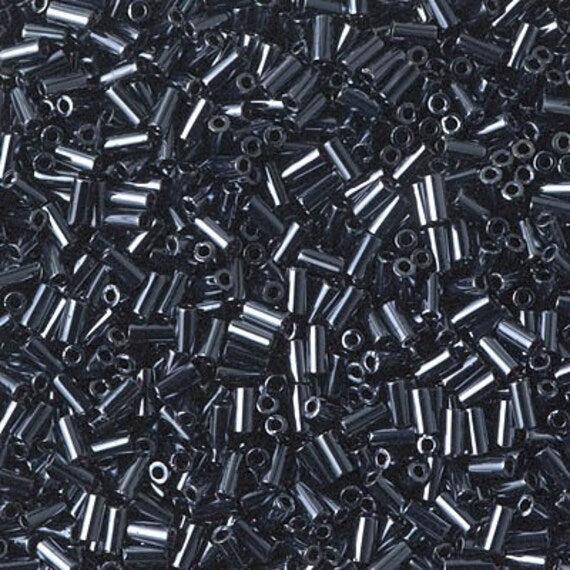 Miyuki bugles 3mm Gunmetal - 5 gram-Kralen-Kraaltjes van Renate