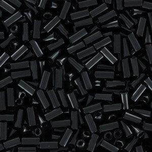 Miyuki bugles 3mm Opaque black - 5 gram-Kralen-Kraaltjes van Renate