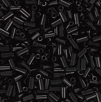 Miyuki bugles 3mm Opaque black - 5 gram-Kralen-Kraaltjes van Renate