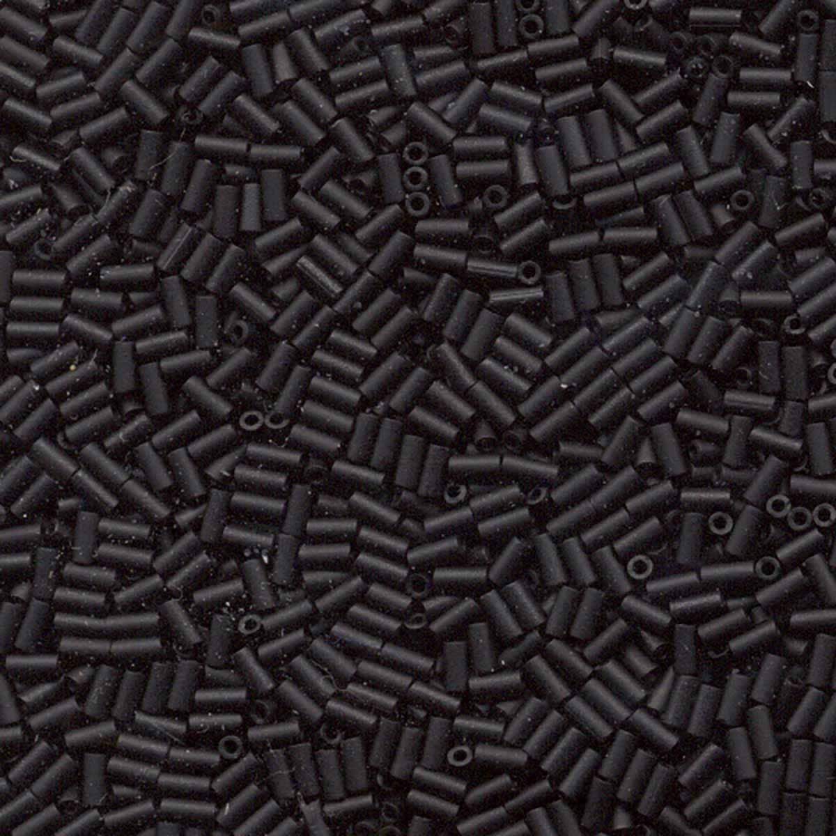 Miyuki bugles 3mm Opaque matte black - 5 gram-Kralen-Kraaltjes van Renate
