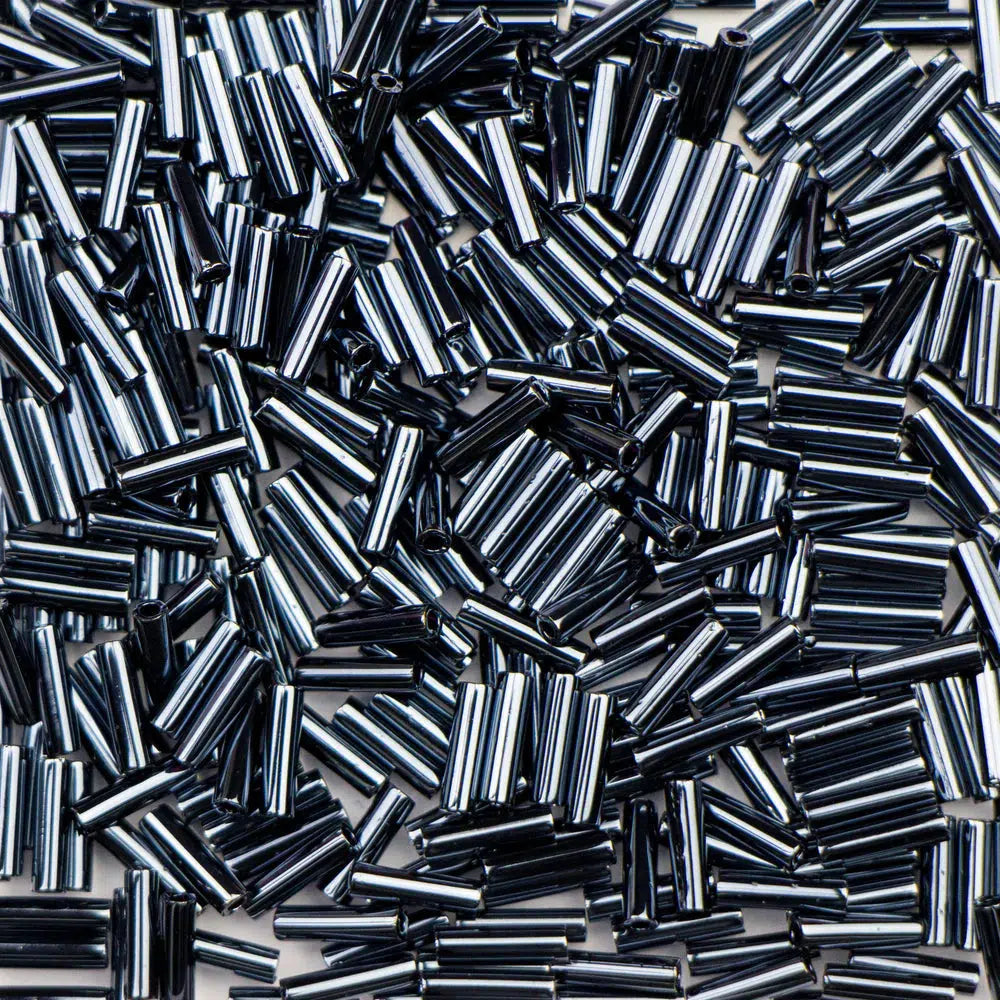Miyuki bugles 6mm Gunmetal - 5 gram-Kralen-Kraaltjes van Renate