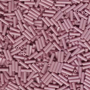 Miyuki bugles 6mm Matte opaque mauve - 5 gram-Kralen-Kraaltjes van Renate