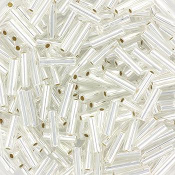 Miyuki bugles 6mm Silverlined crystal - 5 gram-Kralen-Kraaltjes van Renate