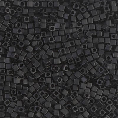 Miyuki cube 1.8mm Opaque matte black 401 - 5 gram-Kralen-Kraaltjes van Renate
