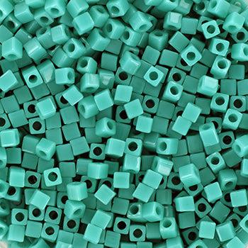 Miyuki cube 1.8mm Opaque turquoise 412- 5 gram-Kralen-Kraaltjes van Renate