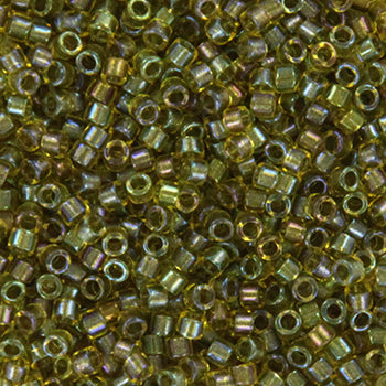 Miyuki delica's DB-2377 fancy lined lime - 4 gram-Kralen-Kraaltjes van Renate