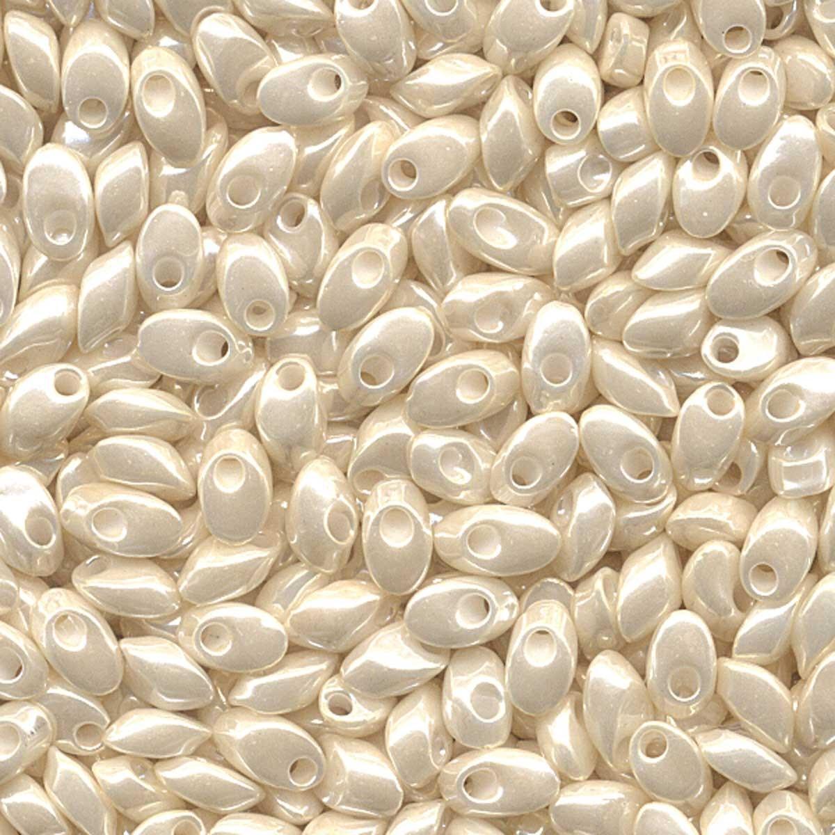 Miyuki druppelvorm 592 ivory ceylon (4mm) - 3 gram-Kralen-Kraaltjes van Renate
