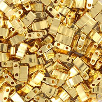 Miyuki half Tila TLH-191 24kt Gold plated 5x2,5mm - 3 gram-Kralen-Kraaltjes van Renate