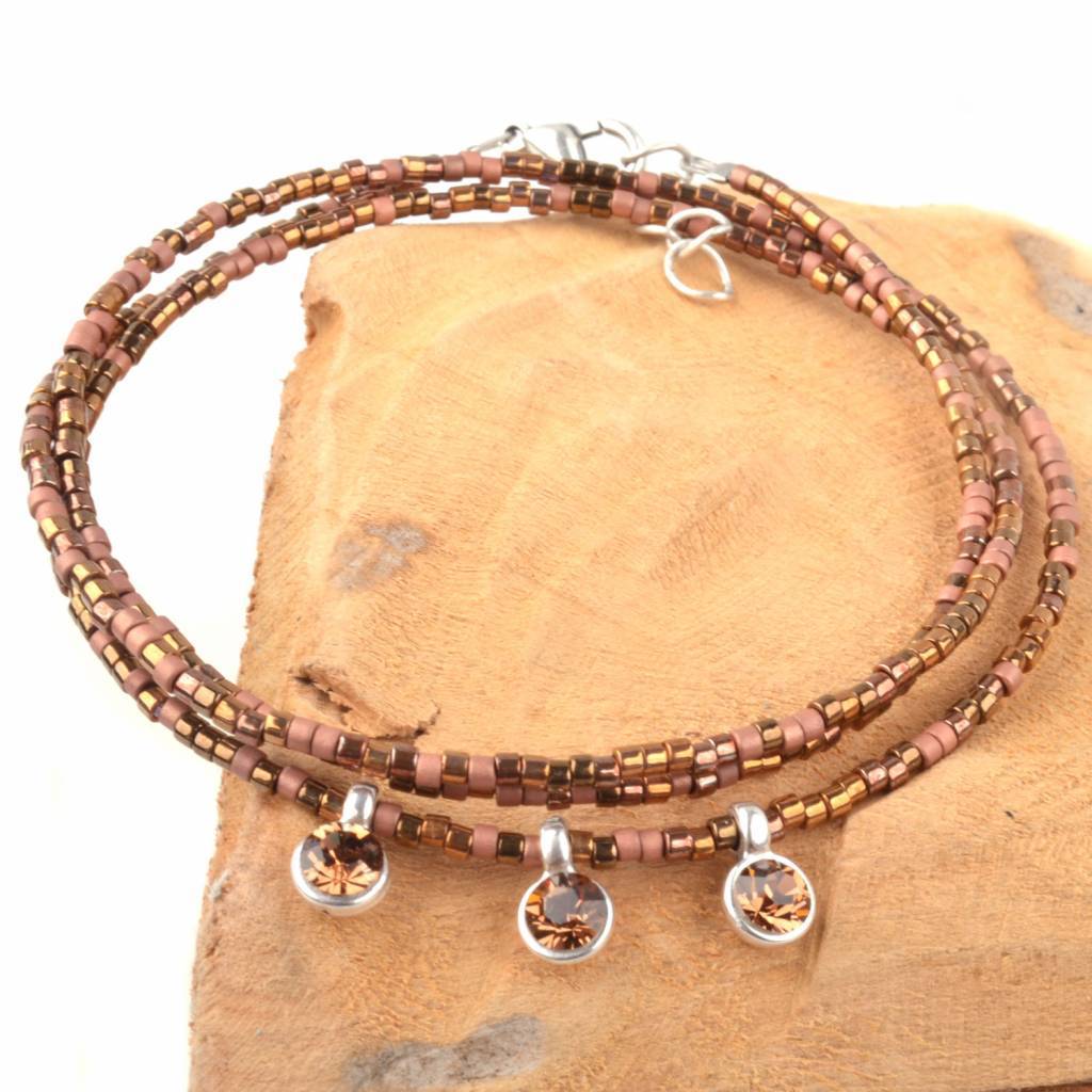 Miyuki mini copper DIY pakket-Kraaltjes van Renate