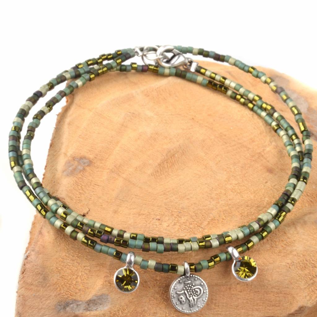 Miyuki mini olive green DIY pakket-Kraaltjes van Renate
