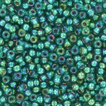 Miyuki rocailles 11/0 (2mm) Silverlined AB emerald 11-1017-Kraaltjes van Renate