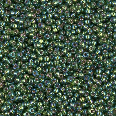 Miyuki rocailles 11-1026 Silver lined olive AB - 5 gram-Kralen-Kraaltjes van Renate