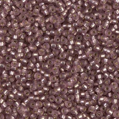 Miyuki rocailles 11/0 (2mm) Silverlined frosted transparent purple 11-12F-Kralen-Kraaltjes van Renate