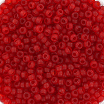 Miyuki rocailles 11-141F transparant matte ruby (2mm) - 5 gram-Kralen-Kraaltjes van Renate