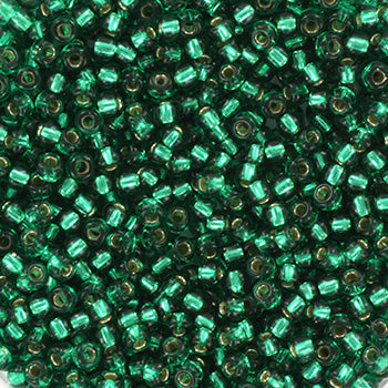 Miyuki rocailles 11-17 silverlined emerald (2mm) - 5 gram-Kralen-Kraaltjes van Renate