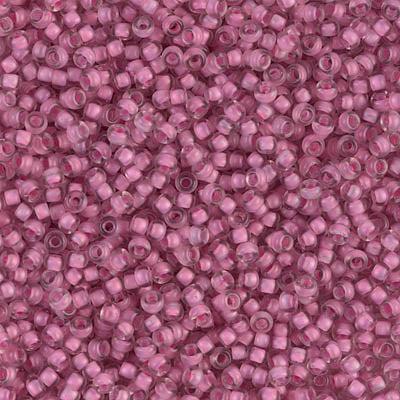 Miyuki rocailles 11-1931 Semi frosted light raspberry lined crystal 11/0 (2mm) - 5 gram-Kralen-Kraaltjes van Renate