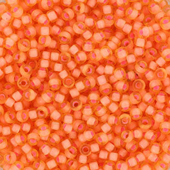 Miyuki rocailles 11-1935 salmon lined semi frosted light topaz (2mm) - 5 gram-Kralen-Kraaltjes van Renate