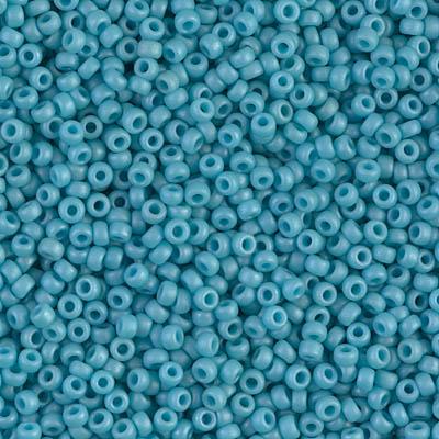 Miyuki rocailles 11/0 (2mm) Matte opaque turquoise blue luster 11-2029-Kraaltjes van Renate