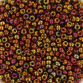 Miyuki rocailles 11-2449 11/0 Transparent Tea Berry Gold Iris 11/0 (2mm) - 5 gram-Kralen-Kraaltjes van Renate