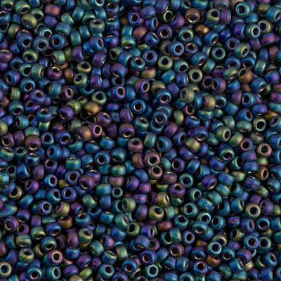 Miyuki rocailles 11-401FR Matte black AB - 5 gram-Kralen-Kraaltjes van Renate