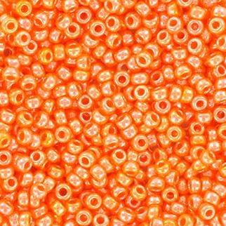 Miyuki rocailles 11/0 (2mm) Opaque luster light orange 11-423-Kraaltjes van Renate