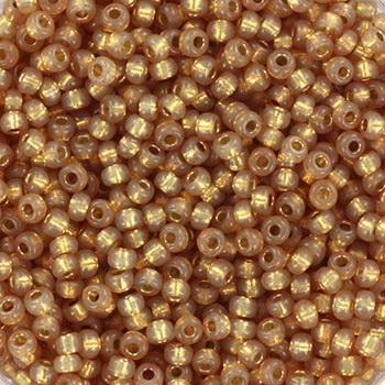 Miyuki rocailles 11/0 (2mm) Duracoat silverlined dyed topaz gold 11-4243-Kraaltjes van Renate