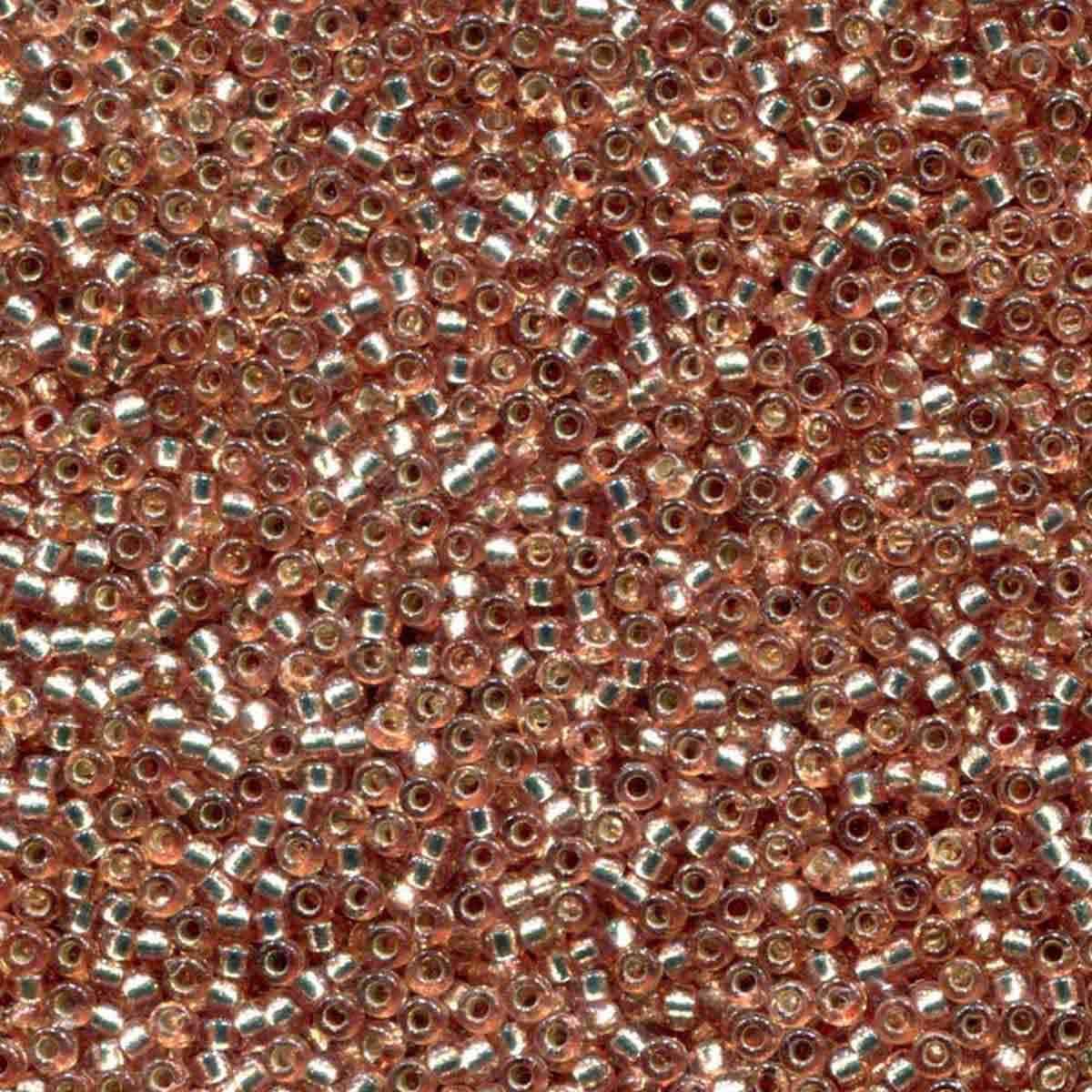 Miyuki rocailles 11-4271 Duracoat Silverlined Dyed Peach 11/0 (2mm) - 5 gram-Kralen-Kraaltjes van Renate