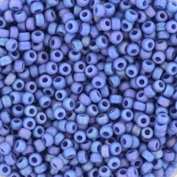 Miyuki rocailles 11/0 (2mm) Opaque glazed frosted rainbow soft blue 11-4704-Kralen-Kraaltjes van Renate
