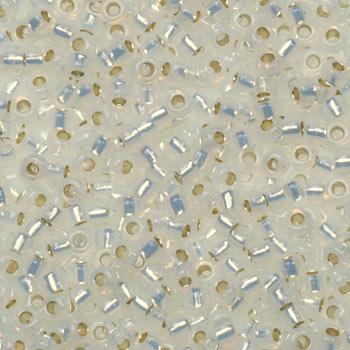 Miyuki rocailles 11/0 (2mm) Gilt lined white opal 11-551-Kraaltjes van Renate
