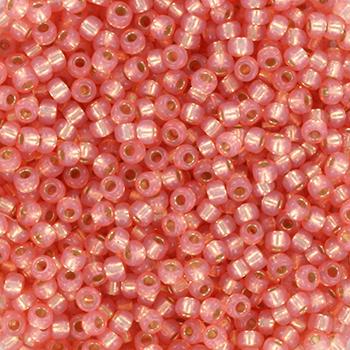 Miyuki rocailles 11/0 (2mm) Silverlined alabaster dyed salmon - 5 gram-Kraaltjes van Renate