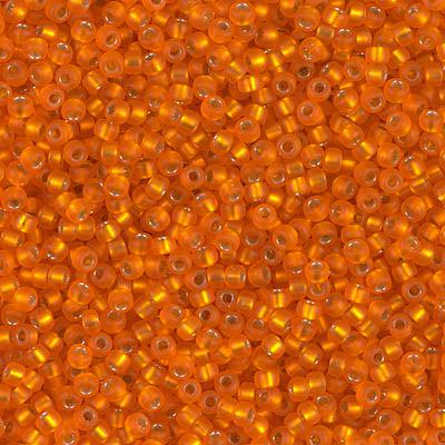 Miyuki rocailles 11-8F Mat silver lined Orange - 5 gram-Kralen-Kraaltjes van Renate