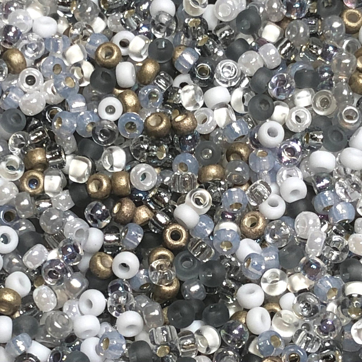 Miyuki rocailles 11-mix4 Light grey - 5 gram-Kralen-Kraaltjes van Renate