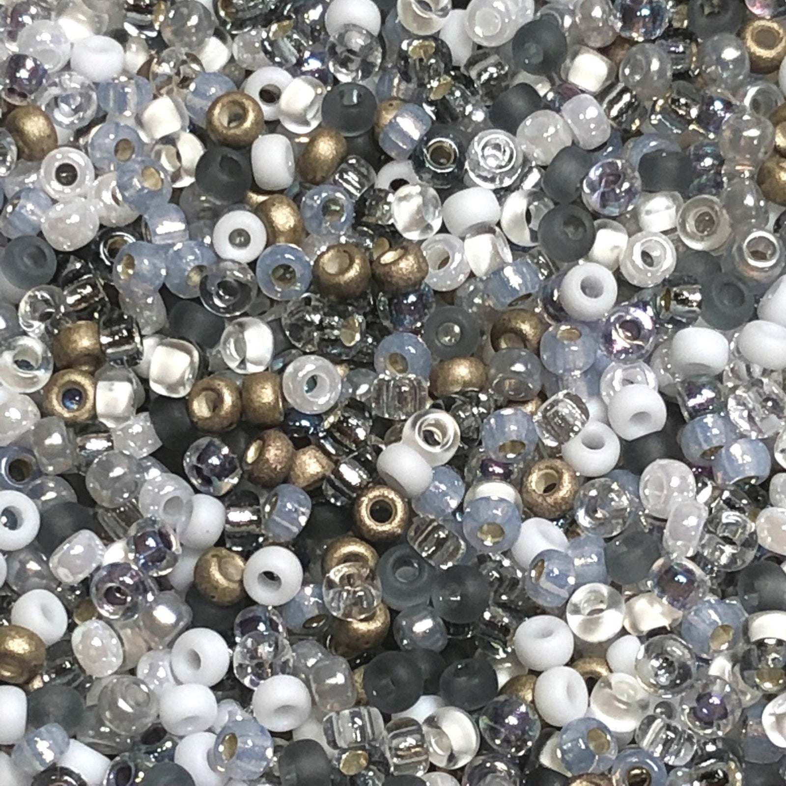 Miyuki rocailles 11-mix4 Light grey - 5 gram-Kralen-Kraaltjes van Renate