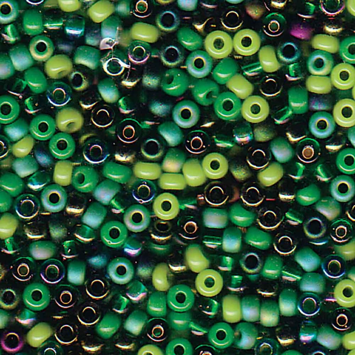 Miyuki rocailles 11-Mix03 Mix ever green 11/0 (2mm) - 5 gram-Kralen-Kraaltjes van Renate