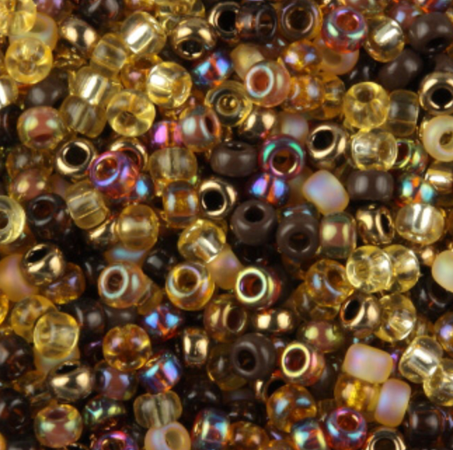 Miyuki rocailles 11-mix4 Wheatberry - 5 gram-Kralen-Kraaltjes van Renate