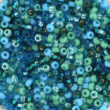Miyuki rocailles 11/0 (2mm) Mix blue lagoon - 5 gram-Kraaltjes van Renate