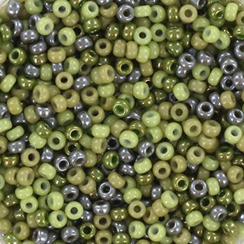 Miyuki rocailles 11/0 (2mm) Mix kaki - 5 gram-Kralen-Kraaltjes van Renate