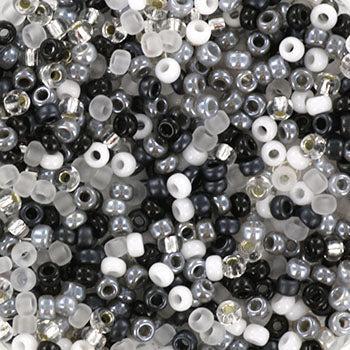 Miyuki rocailles 11-mix88 black and white 11/0 (2mm) - 5 gram-Kralen-Kraaltjes van Renate
