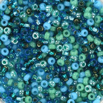 Miyuki rocailles 11/0 (2mm) Mix blue lagoon - 5 gram-Kraaltjes van Renate