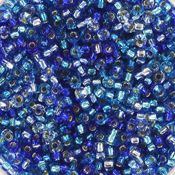 Miyuki rocailles 11/0 (2mm) Mix blue sparkle - 5 gram-Kralen-Kraaltjes van Renate