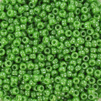 Miyuki rocailles 11/0 (2mm) Opaque luster green 11-431-Kralen-Kraaltjes van Renate