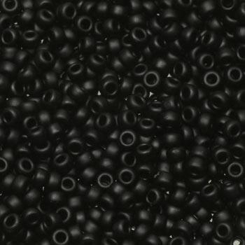 Miyuki rocailles 11/0 (2mm) Opaque matte black - 5 gram-Kraaltjes van Renate