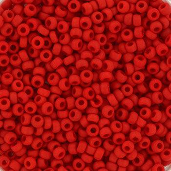 Miyuki rocailles 11/0 (2mm) Opaque matte red 11-408F-Kralen-Kraaltjes van Renate